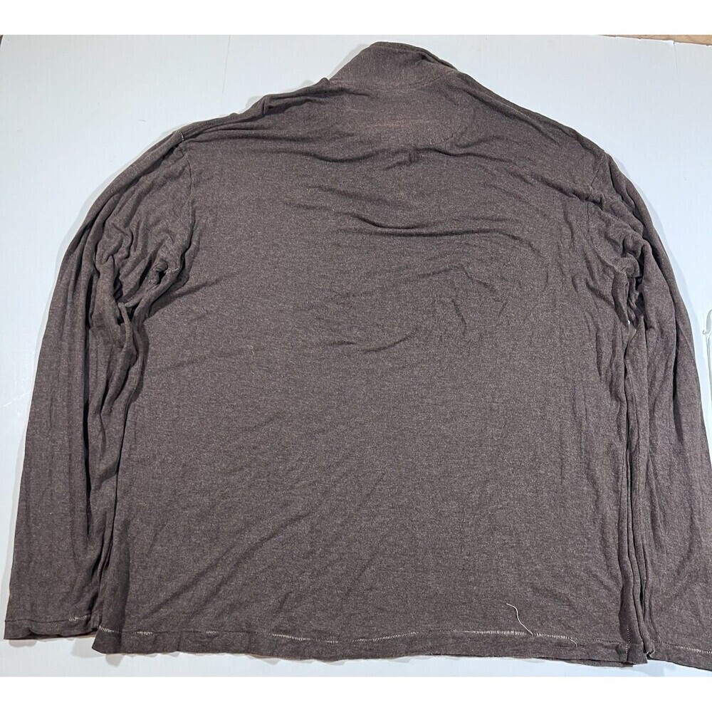 PrAna Long Sleeve Brown Polo Shirt Chest Pocket Men's Size Large - Picture 9 of 11